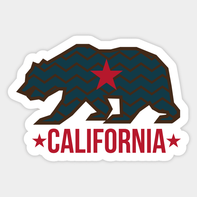 Republic of California Bear Sticker by sanseffort